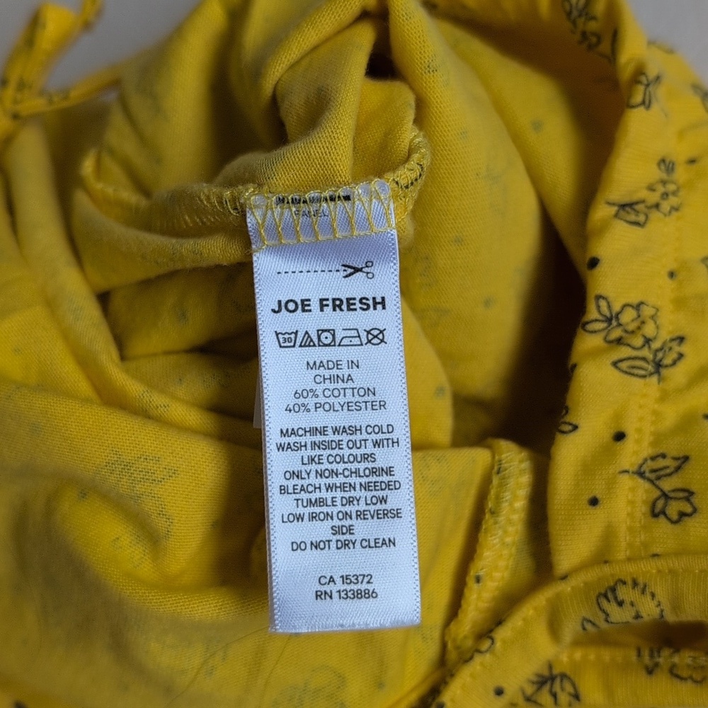 joe fresh floral tank jumpsuit yellow 12-18 months baby girl - Picture 5 of 6